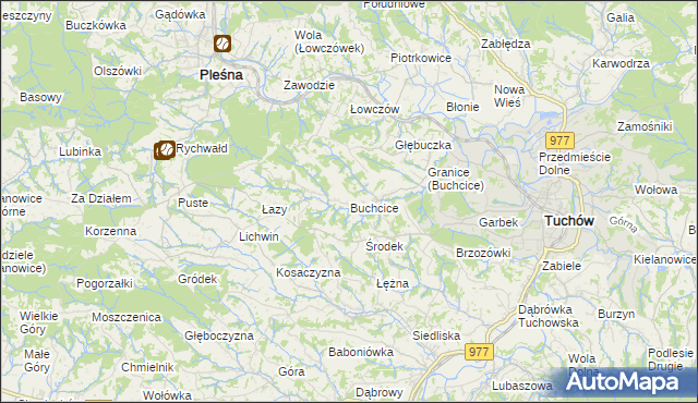 mapa Buchcice, Buchcice na mapie Targeo