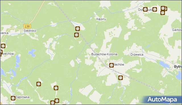 mapa Budachów-Kolonia, Budachów-Kolonia na mapie Targeo