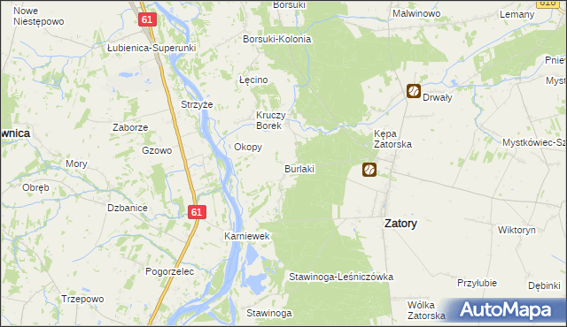 mapa Burlaki, Burlaki na mapie Targeo