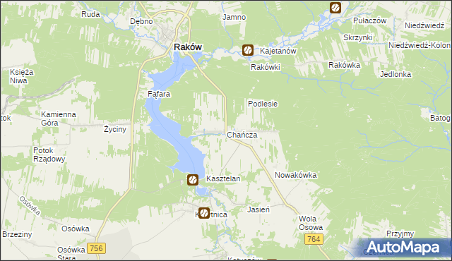 mapa Chańcza, Chańcza na mapie Targeo