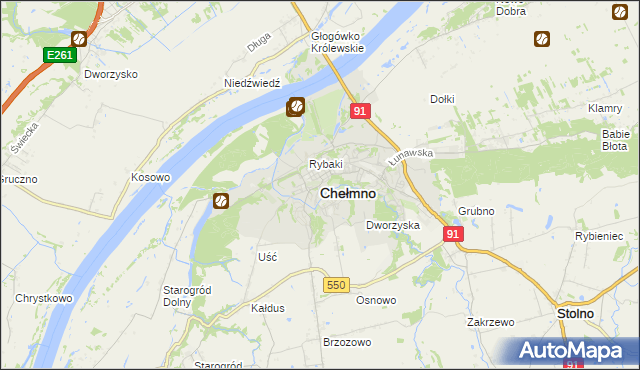 mapa Chełmno, Chełmno na mapie Targeo