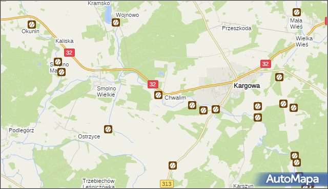 mapa Chwalim, Chwalim na mapie Targeo