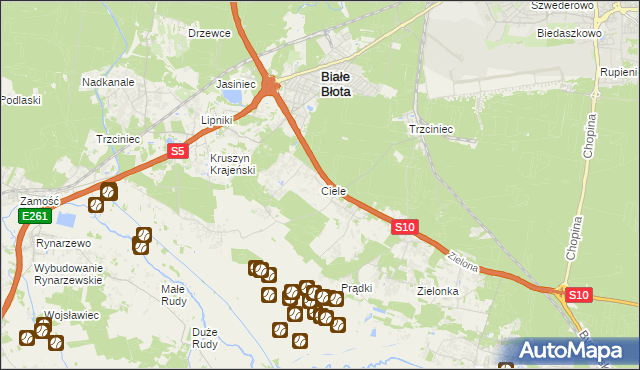 mapa Ciele, Ciele na mapie Targeo