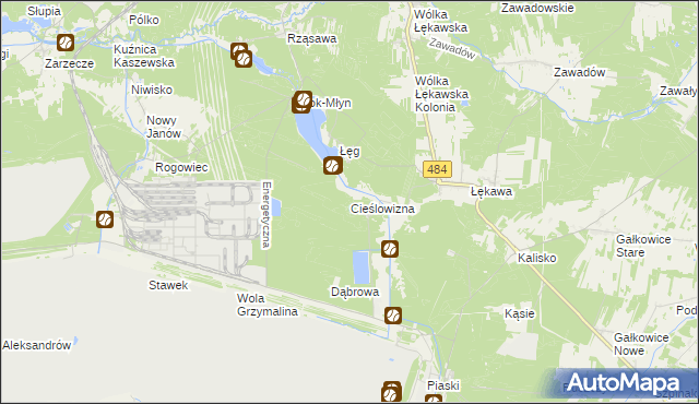 mapa Cieślowizna, Cieślowizna na mapie Targeo