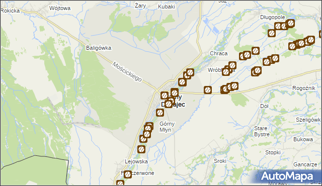 mapa Czarny Dunajec, Czarny Dunajec na mapie Targeo