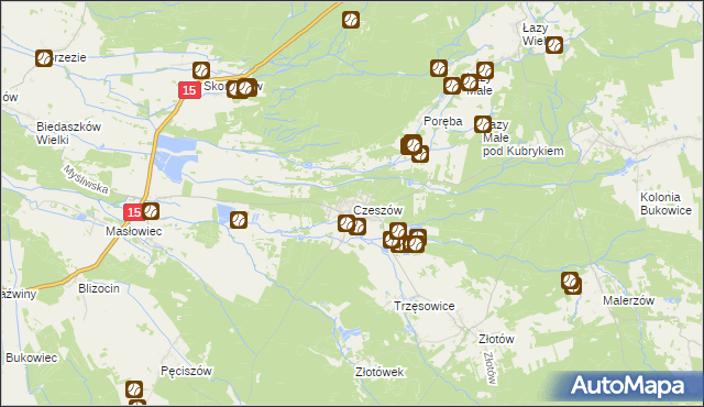 mapa Czeszów, Czeszów na mapie Targeo