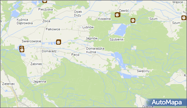 mapa Dąbrówka Dolna gmina Pokój, Dąbrówka Dolna gmina Pokój na mapie Targeo