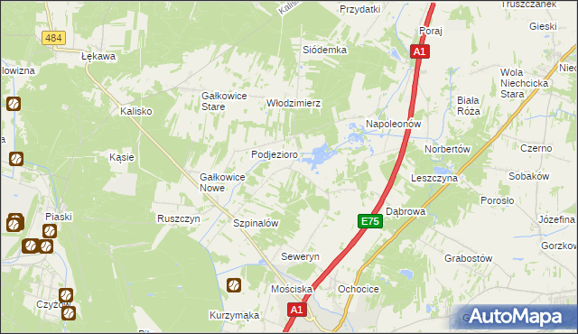 mapa Danielów, Danielów na mapie Targeo