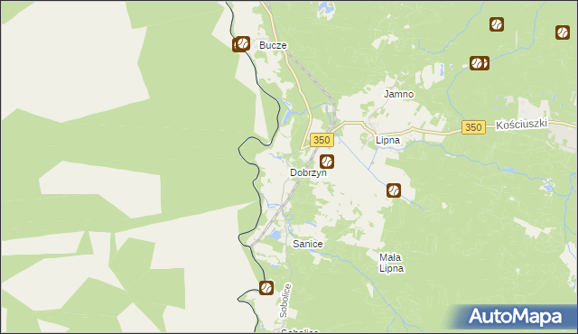 mapa Dobrzyń gmina Przewóz, Dobrzyń gmina Przewóz na mapie Targeo