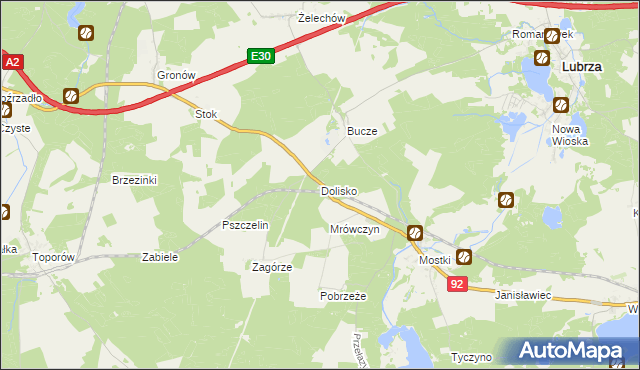 mapa Dolisko, Dolisko na mapie Targeo