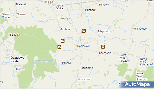 mapa Domasłów, Domasłów na mapie Targeo