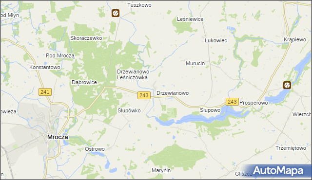 mapa Drzewianowo, Drzewianowo na mapie Targeo