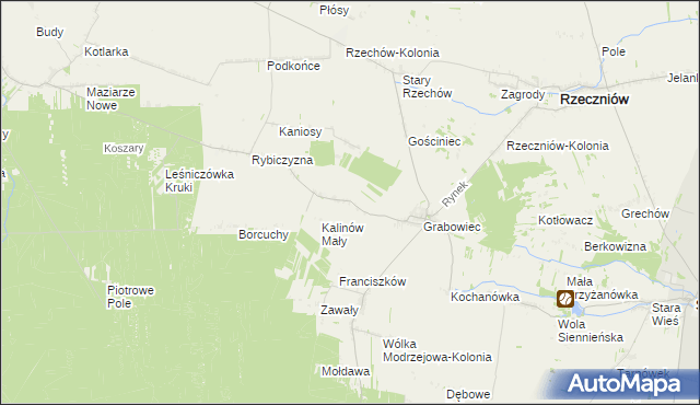 mapa Dubrawa, Dubrawa na mapie Targeo