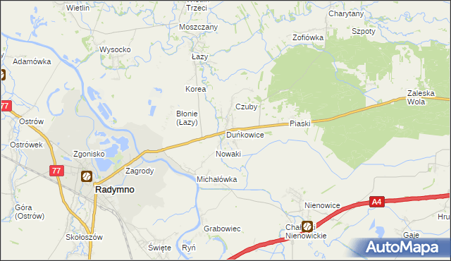 mapa Duńkowice, Duńkowice na mapie Targeo