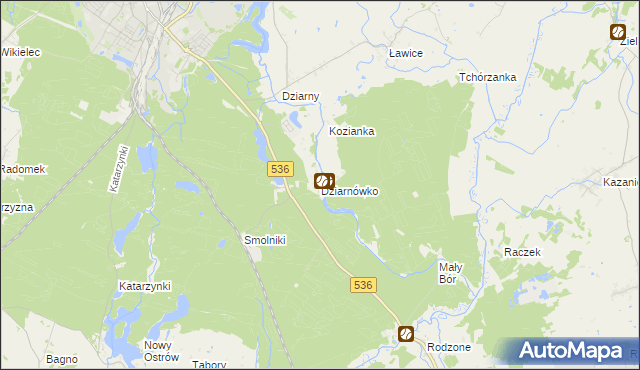 mapa Dziarnówko, Dziarnówko na mapie Targeo