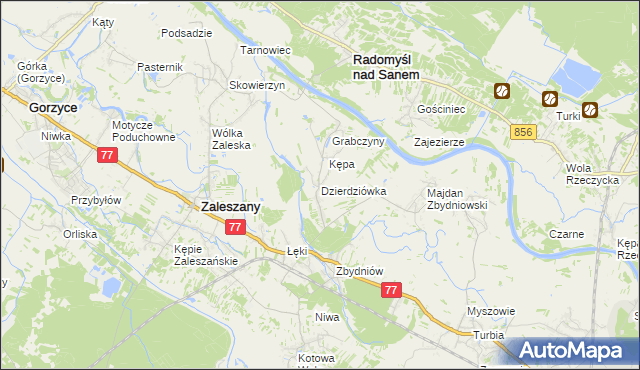 mapa Dzierdziówka, Dzierdziówka na mapie Targeo