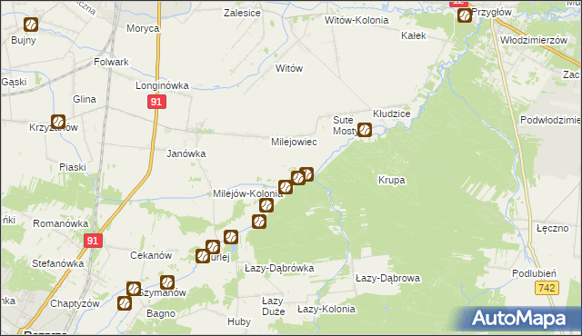 mapa Fałek, Fałek na mapie Targeo