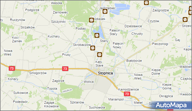 mapa Folwarki gmina Stopnica, Folwarki gmina Stopnica na mapie Targeo