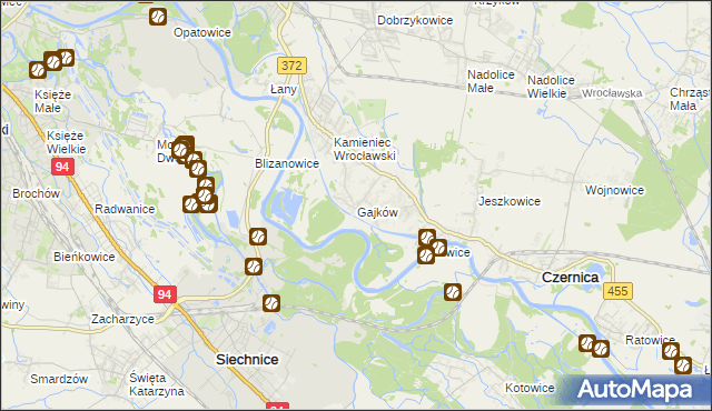 mapa Gajków, Gajków na mapie Targeo