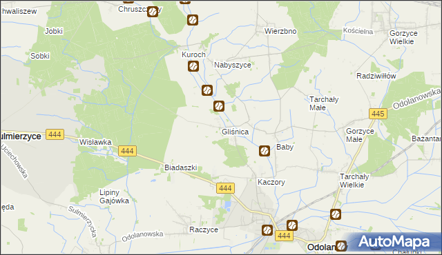 mapa Gliśnica gmina Odolanów, Gliśnica gmina Odolanów na mapie Targeo