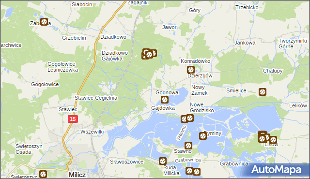 mapa Godnowa, Godnowa na mapie Targeo