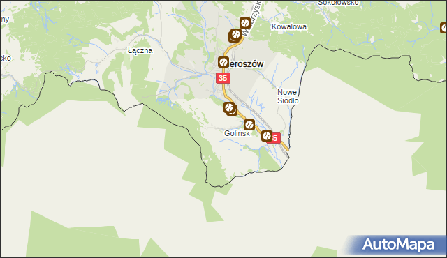 mapa Golińsk, Golińsk na mapie Targeo