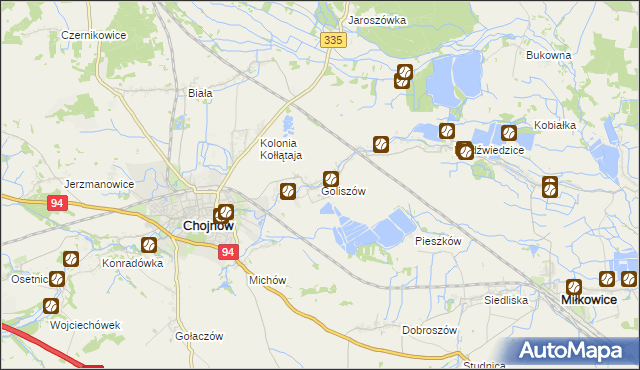 mapa Goliszów, Goliszów na mapie Targeo