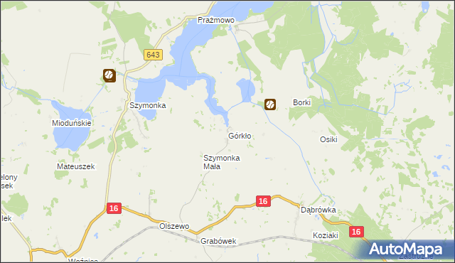 mapa Górkło, Górkło na mapie Targeo