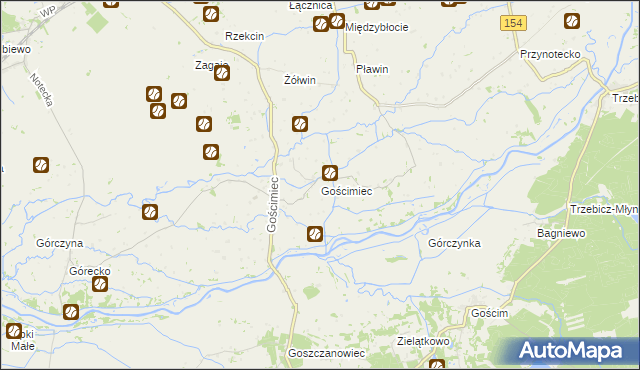 mapa Gościmiec, Gościmiec na mapie Targeo