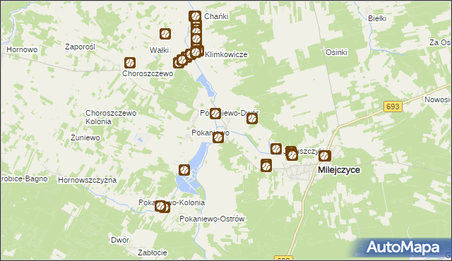 mapa Grabarka gmina Milejczyce, Grabarka gmina Milejczyce na mapie Targeo