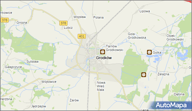 mapa Grodków powiat brzeski, Grodków powiat brzeski na mapie Targeo