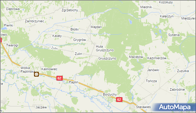 mapa Gruszczyno, Gruszczyno na mapie Targeo