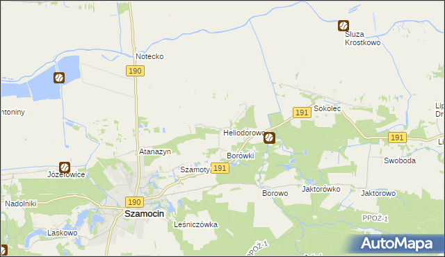 mapa Heliodorowo, Heliodorowo na mapie Targeo