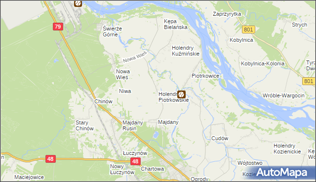 mapa Holendry Piotrkowskie, Holendry Piotrkowskie na mapie Targeo