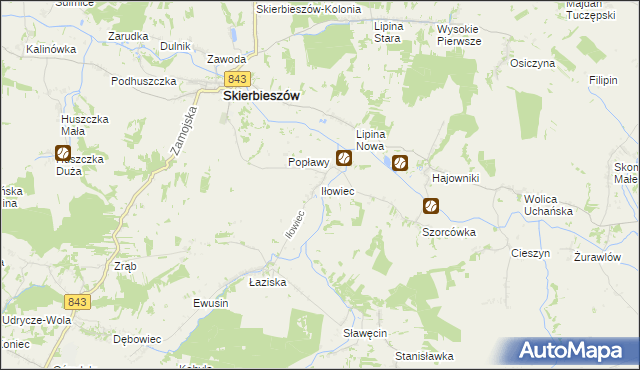 mapa Iłowiec, Iłowiec na mapie Targeo