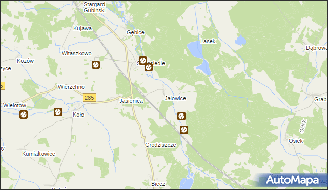 mapa Jałowice, Jałowice na mapie Targeo