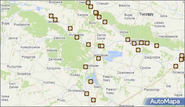 mapa Jastrzębiec gmina Stopnica, Jastrzębiec gmina Stopnica na mapie Targeo