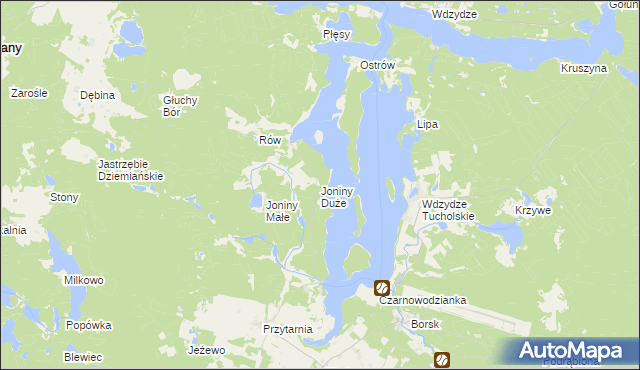 mapa Joniny Duże, Joniny Duże na mapie Targeo