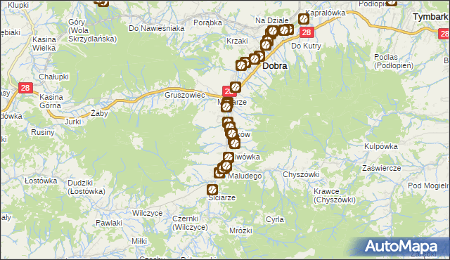 mapa Jurków gmina Dobra, Jurków gmina Dobra na mapie Targeo