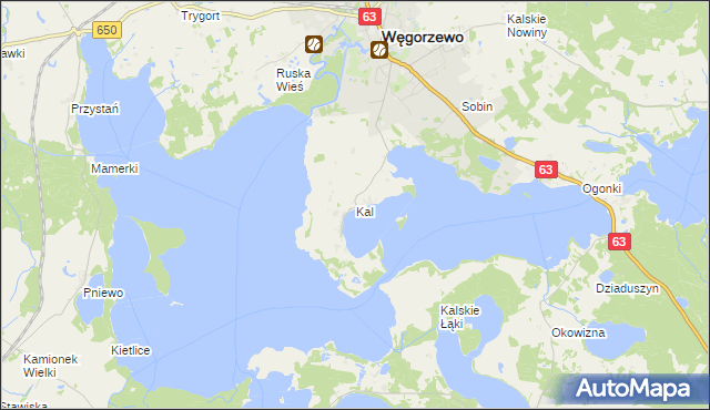 mapa Kal, Kal na mapie Targeo