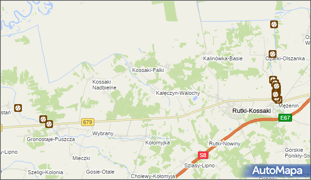 mapa Kałęczyn-Walochy, Kałęczyn-Walochy na mapie Targeo