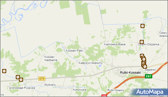 mapa Kalinówka-Bystry, Kalinówka-Bystry na mapie Targeo