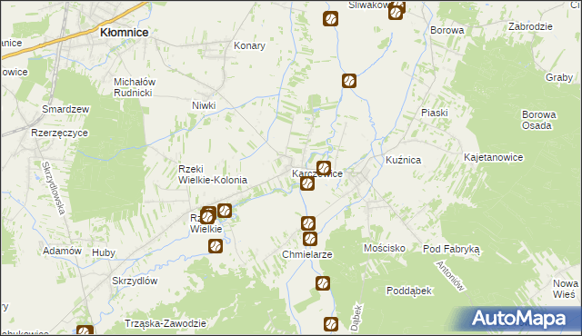 mapa Karczewice, Karczewice na mapie Targeo