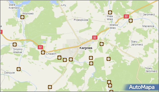 mapa Kargowa, Kargowa na mapie Targeo