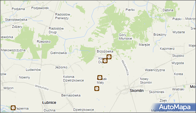 mapa Klasak Duży, Klasak Duży na mapie Targeo