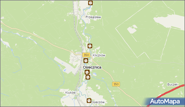 mapa Kliczków, Kliczków na mapie Targeo