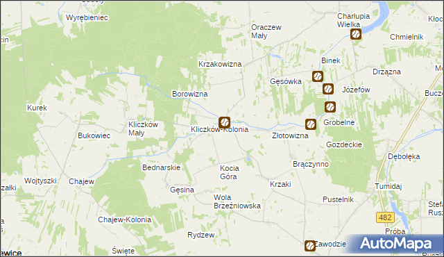 mapa Kliczków Wielki, Kliczków Wielki na mapie Targeo