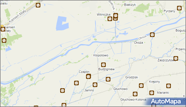 mapa Kłopotowo gmina Witnica, Kłopotowo gmina Witnica na mapie Targeo