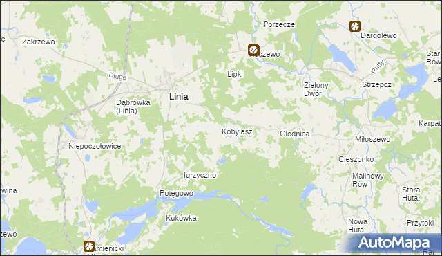 mapa Kobylasz, Kobylasz na mapie Targeo