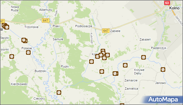 mapa Kolimagi, Kolimagi na mapie Targeo